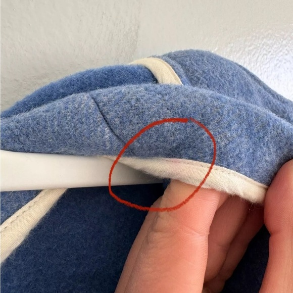 Samansa Mos2 Blue Duffle Pea Coat Wool Blend Size Medium - Picture 13 of 15